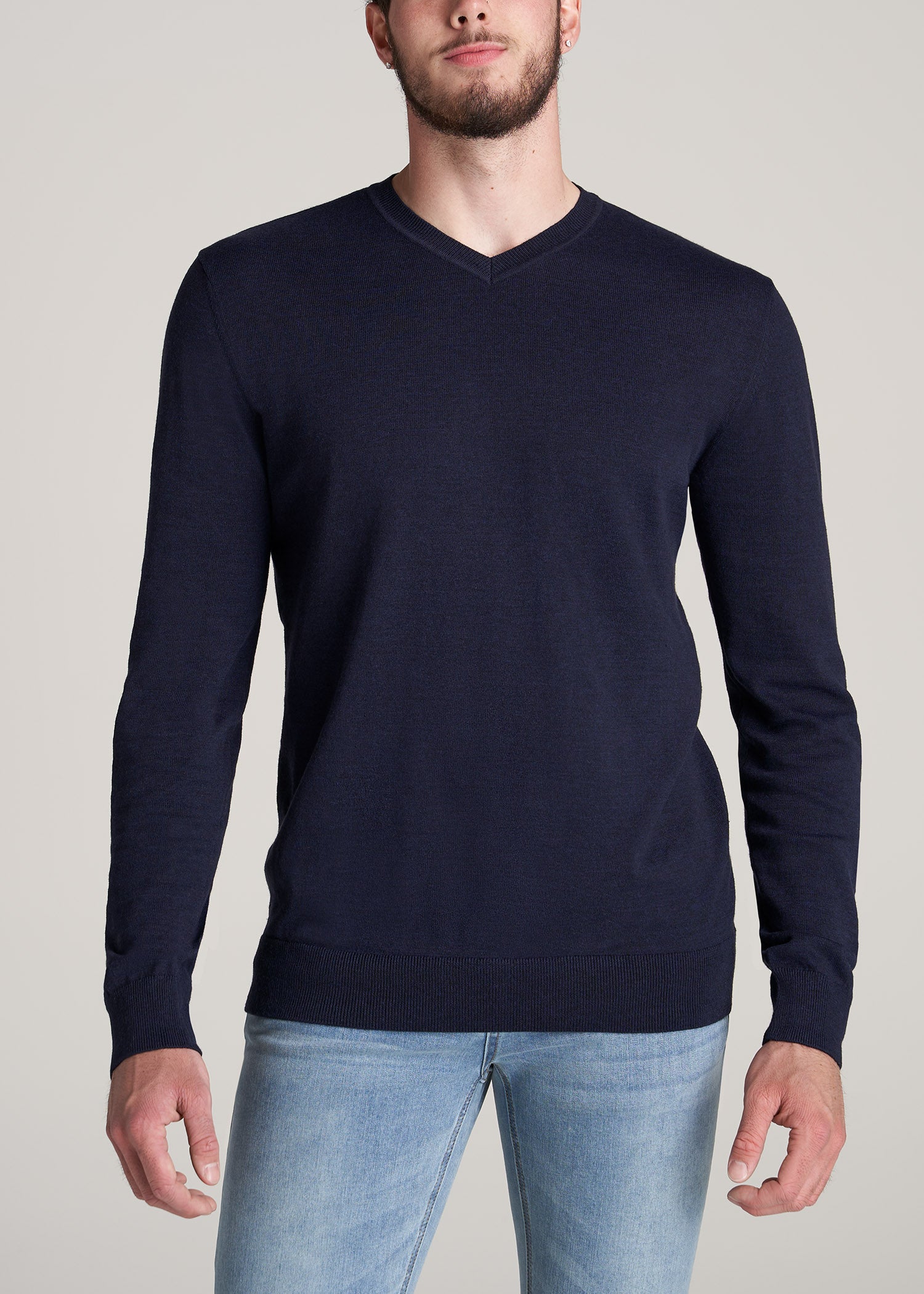       American-Tall-Men-Everyday-V-Neck-Sweater-Patriot-Blue-front