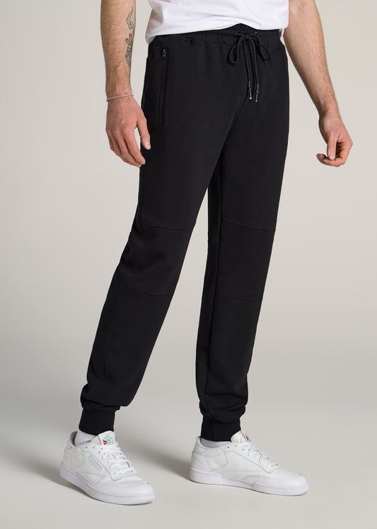 American-Tall-Men-French-Terry-Mens-Joggers-Black-side