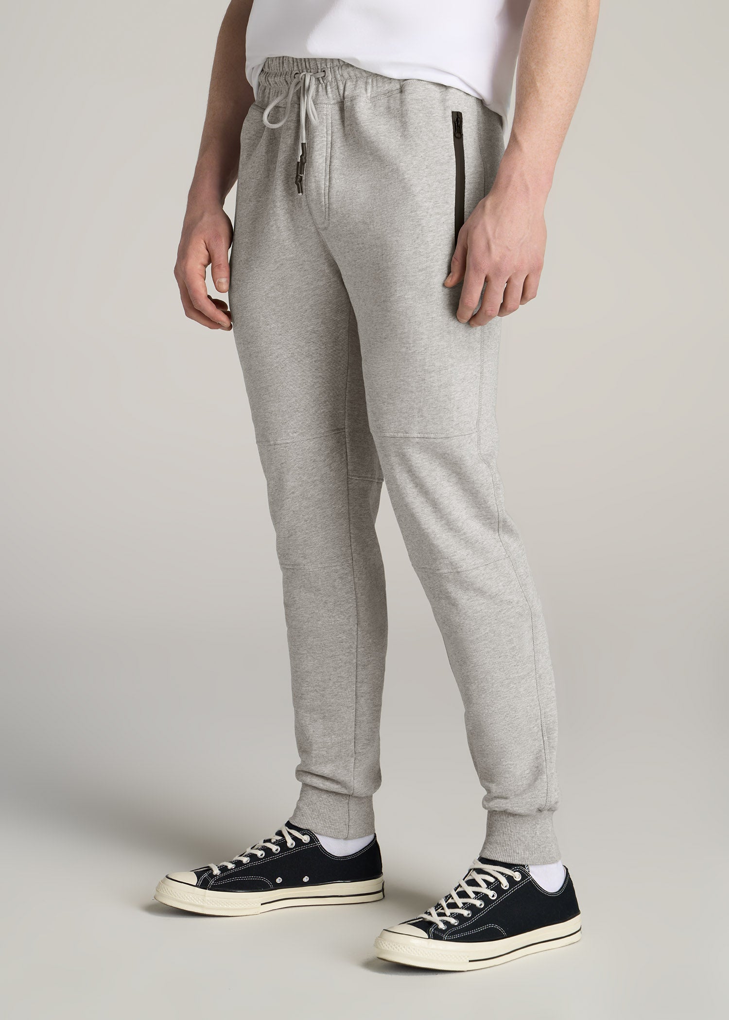     American-Tall-Men-French-Terry-Mens-Joggers-Grey-Mix-side