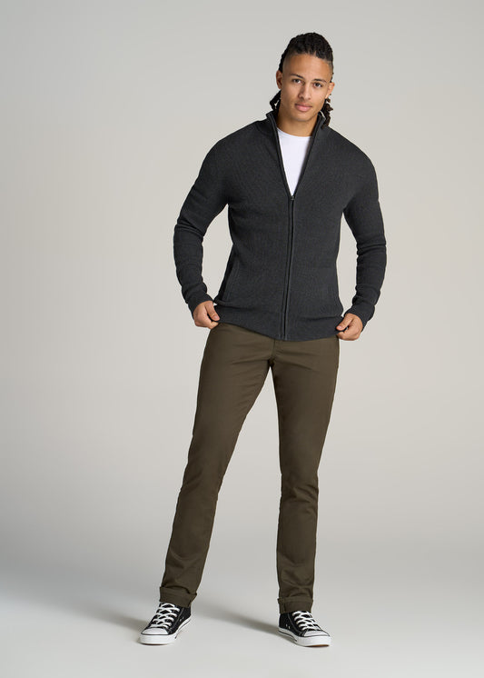         American-Tall-Men-Full-Zip-Sweater-Charcoal-Mix-full