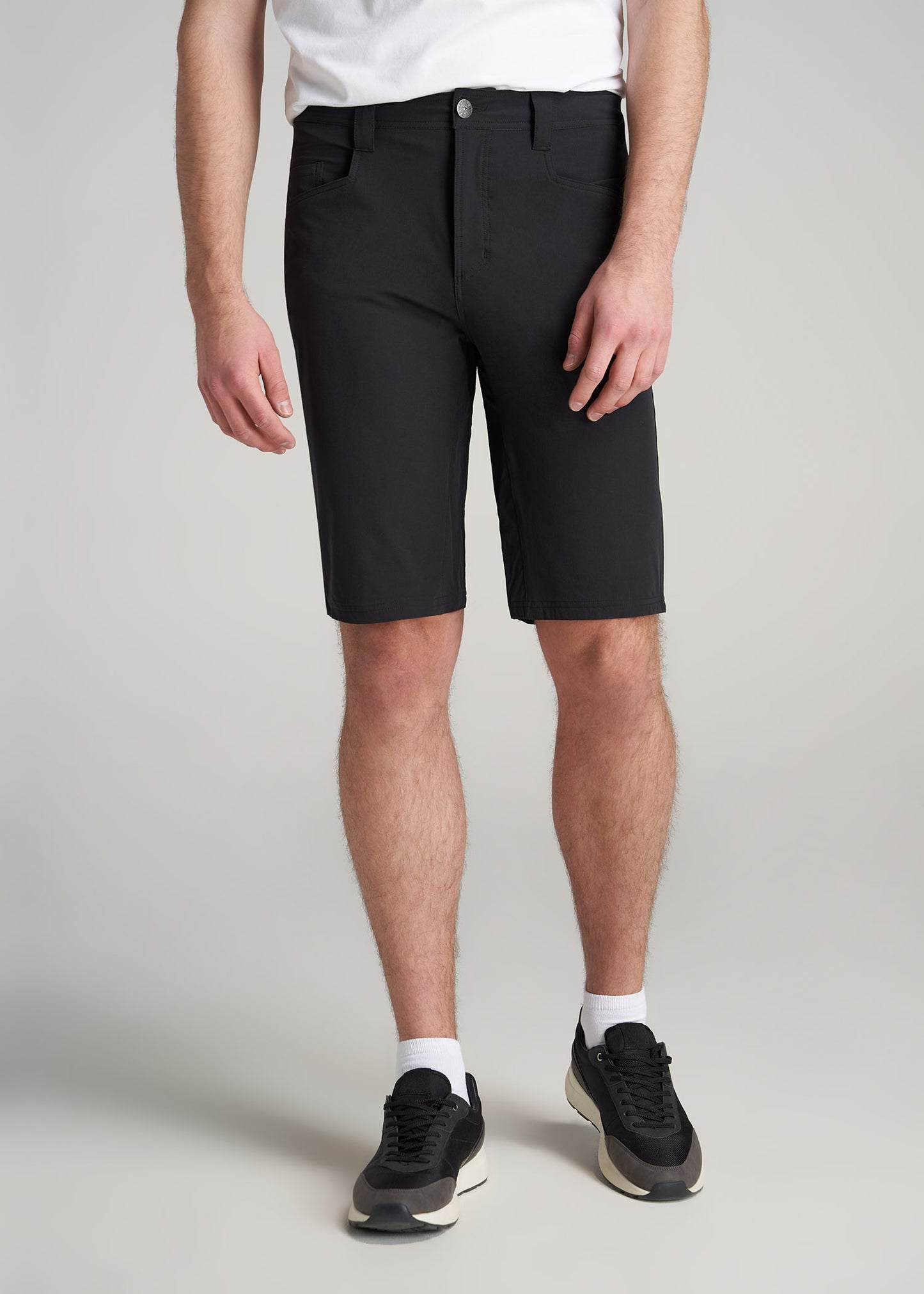       American-Tall-Men-Hiking-Shorts-Black-front