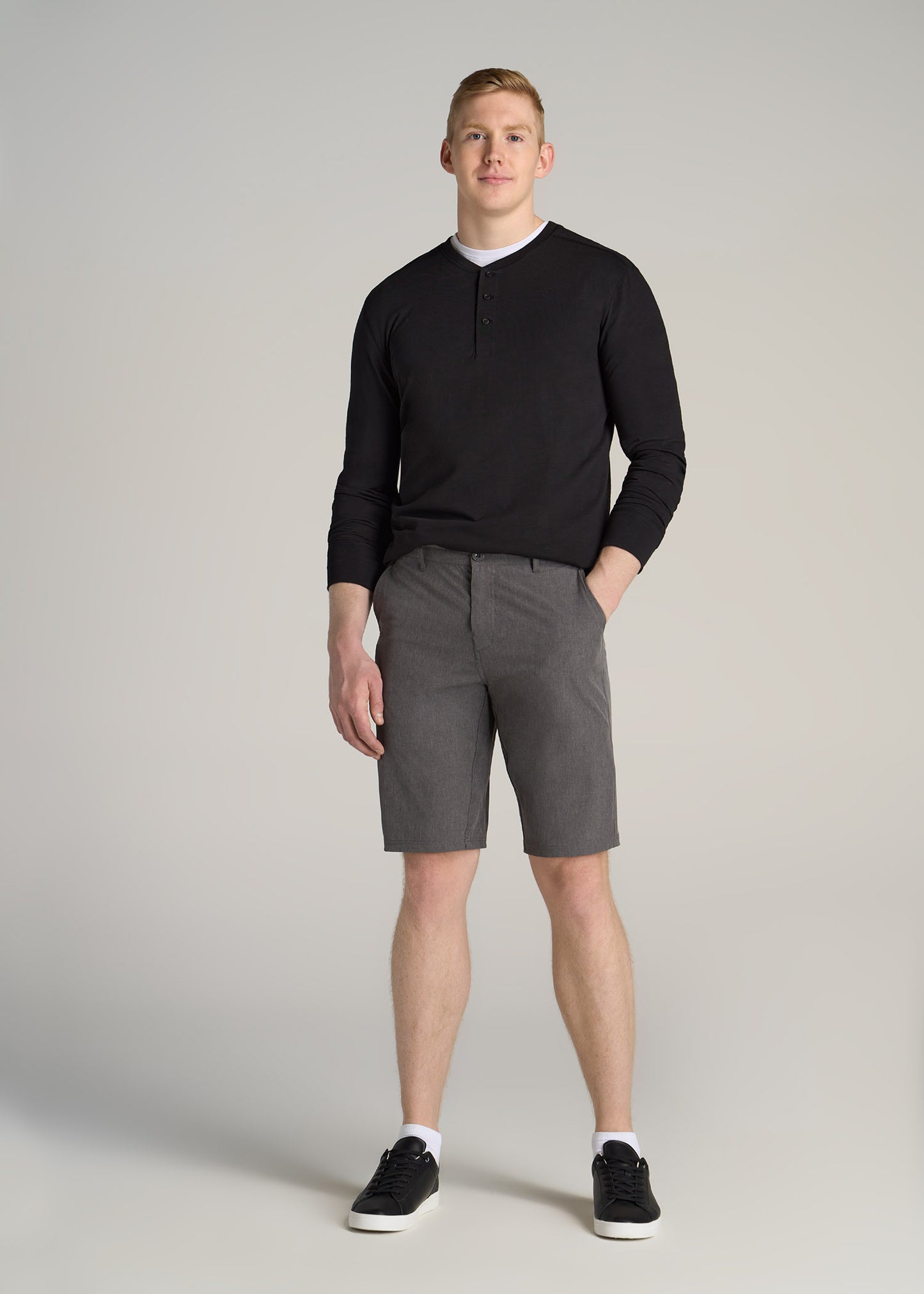     American-Tall-Men-Hybrid-Shorts-Charcoal-Mix-full
