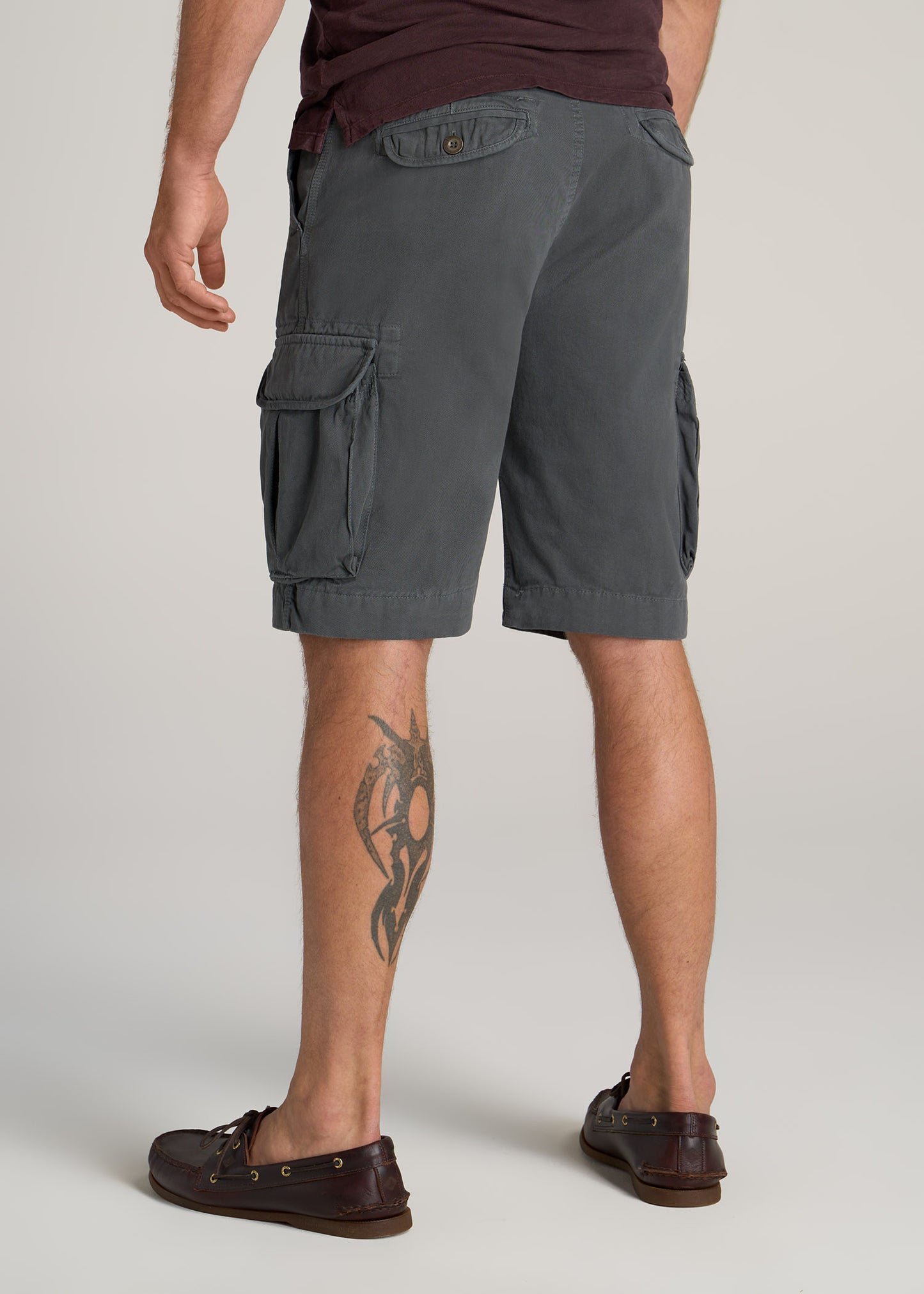    American-Tall-Men-LJ-Cargo-Pocket-Shorts-Flint-Grey-back