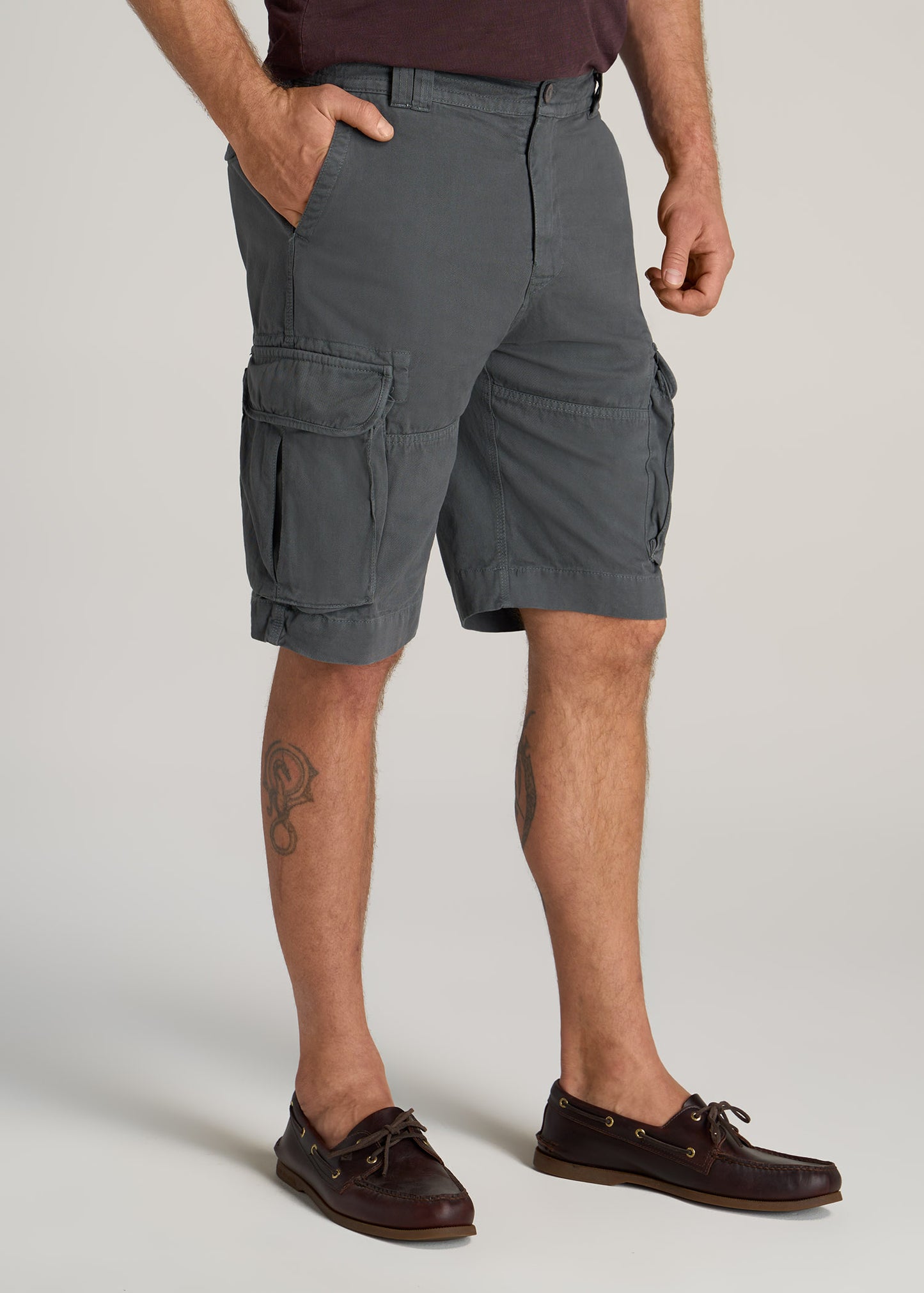    American-Tall-Men-LJ-Cargo-Pocket-Shorts-Flint-Grey-side