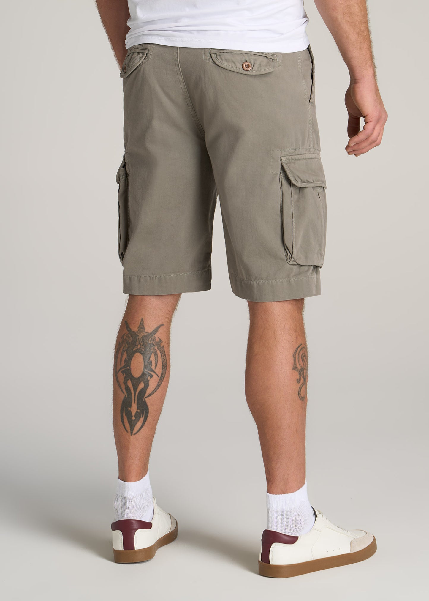    American-Tall-Men-LJ-Cargo-Pocket-Shorts-Medium-Stone-Grey-back
