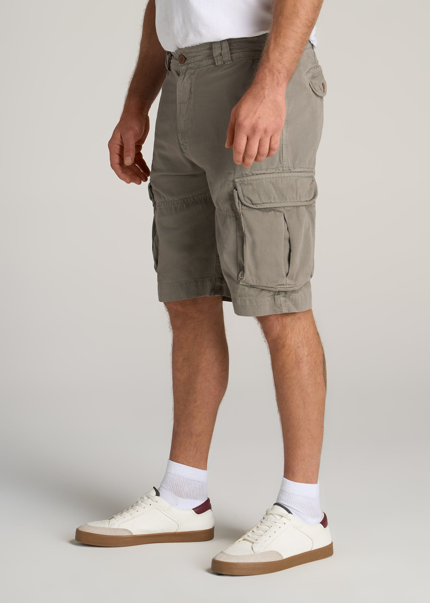       American-Tall-Men-LJ-Cargo-Pocket-Shorts-Medium-Stone-Grey-side