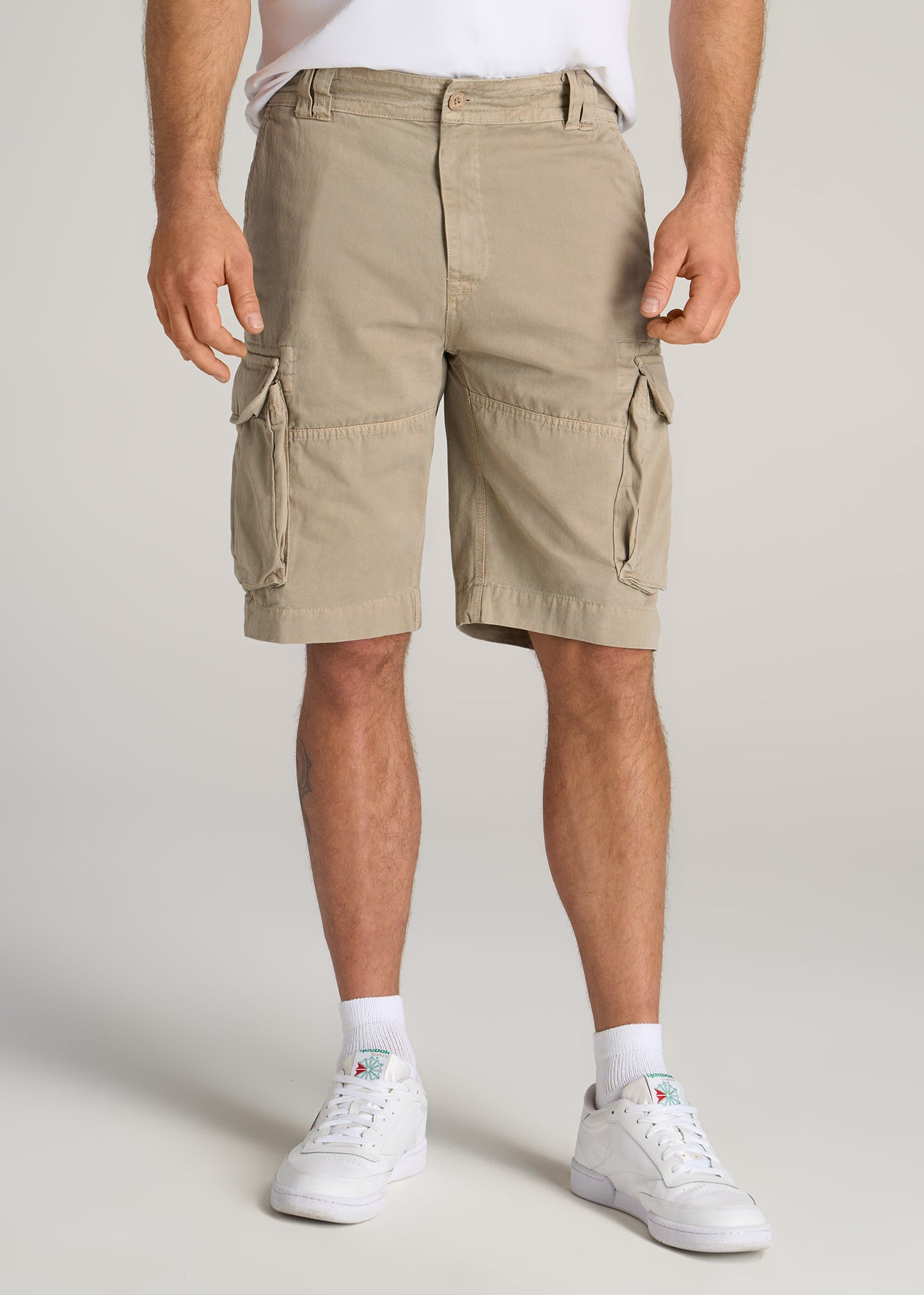   American-Tall-Men-LJ-Cargo-Pocket-Shorts-Vintage-Buck-front