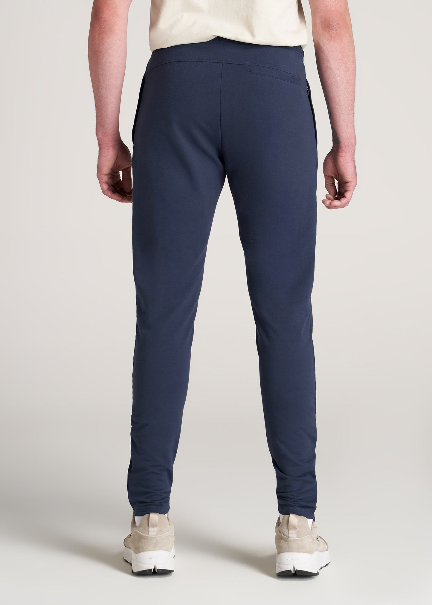 American-Tall-Men-Light-Weight-Tapered-French-Terry-Jogger-Marine-Navy-back