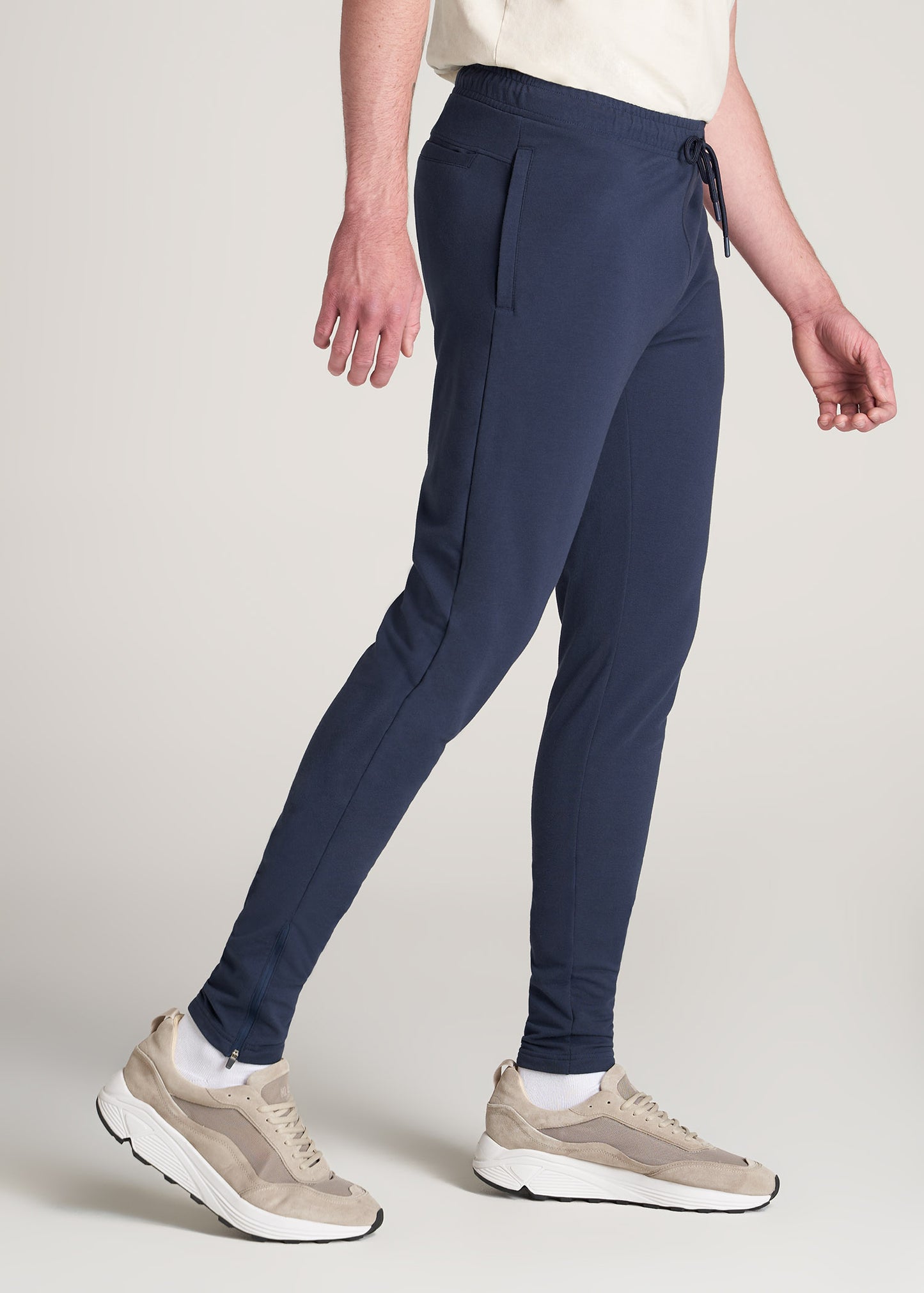       American-Tall-Men-Light-Weight-Tapered-French-Terry-Jogger-Marine-Navy-side