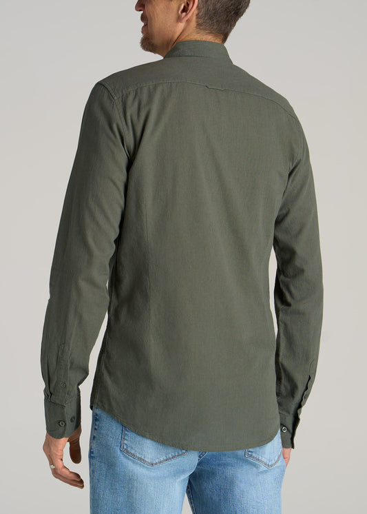    American-Tall-Men-Linen-Long-Sleeve-Shirt-Spring-Olive-back