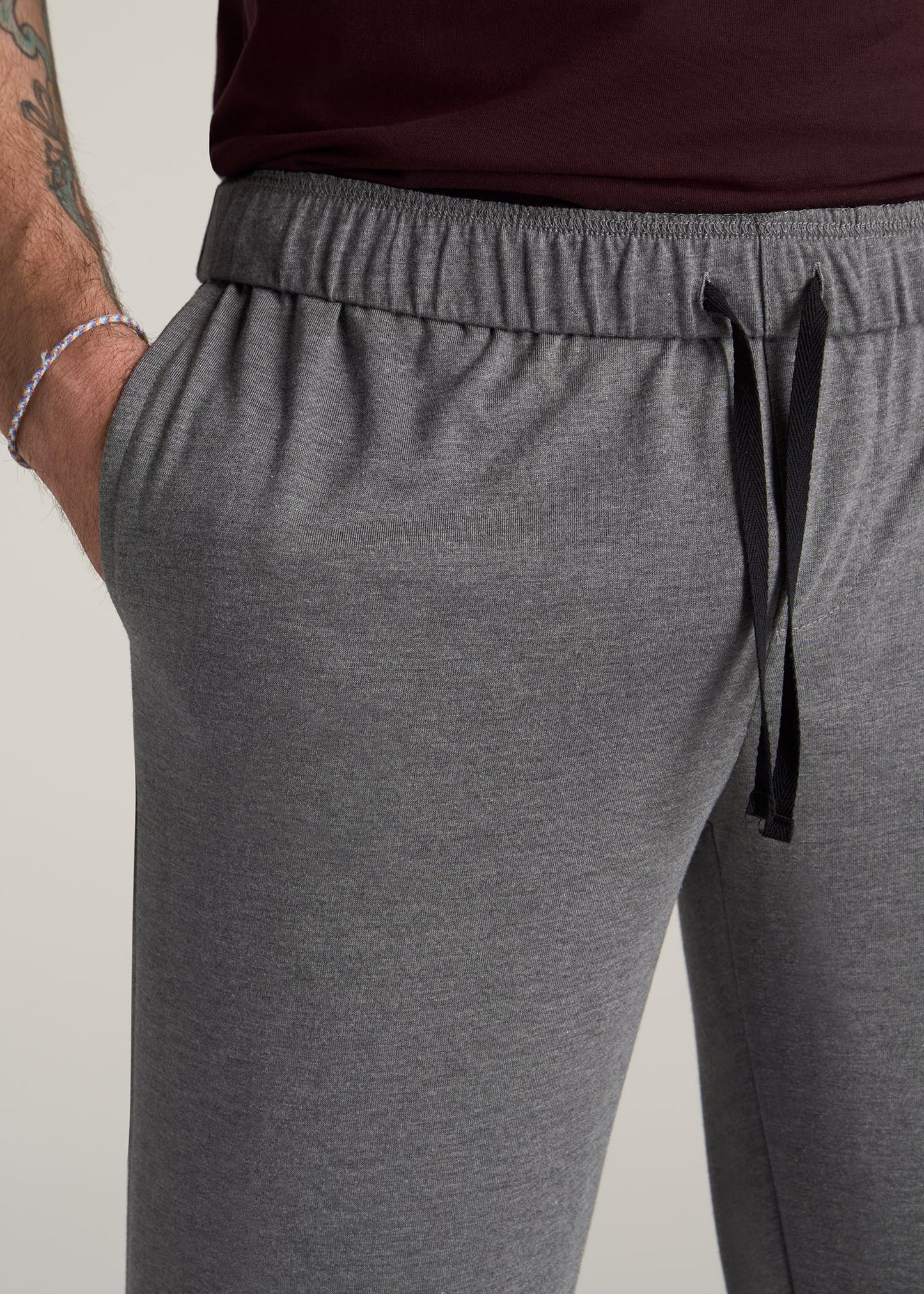 American-Tall-Men-Lounge-Pant-Joggers-Charcoal-detail