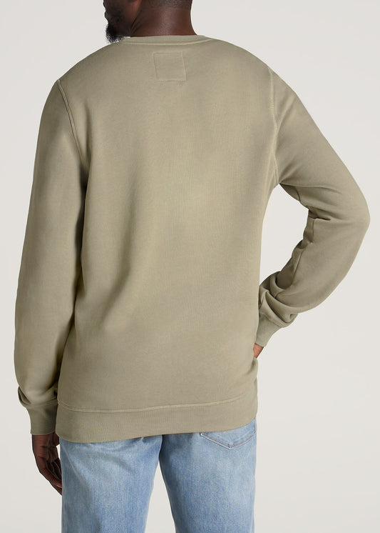    American-Tall-Men-Mens-8020-Fleece-CrewNeck-Sweatshirt-Khaki-back