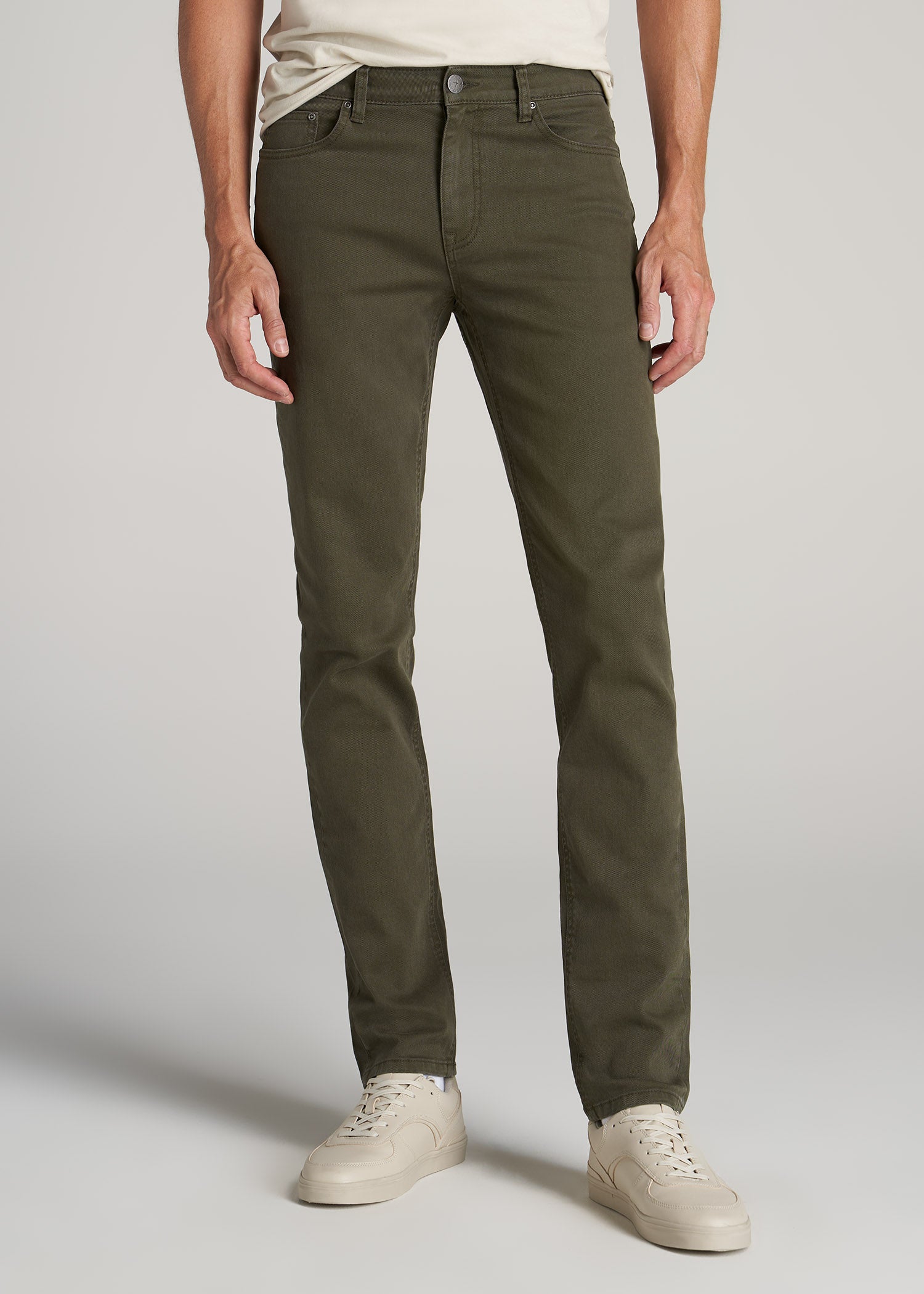    American-Tall-Men-Mens-Dylan-Slim-Fit-Jeans-Olive-Green-Wash-front