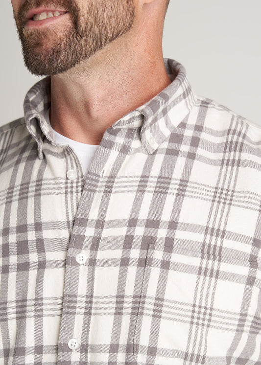         American-Tall-Men-Nelson-ButtonDown-Shirt-GreyPlaid-detail