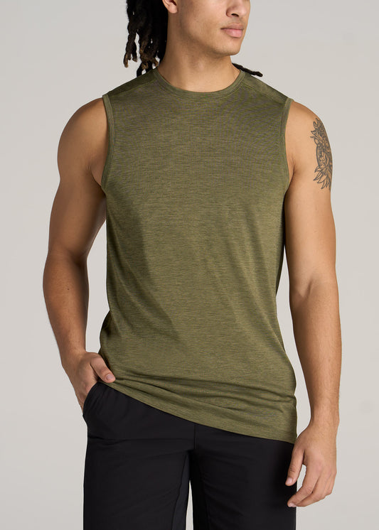 American-Tall-Men-Performance-Jersey-Tank-Olive-Mix-front