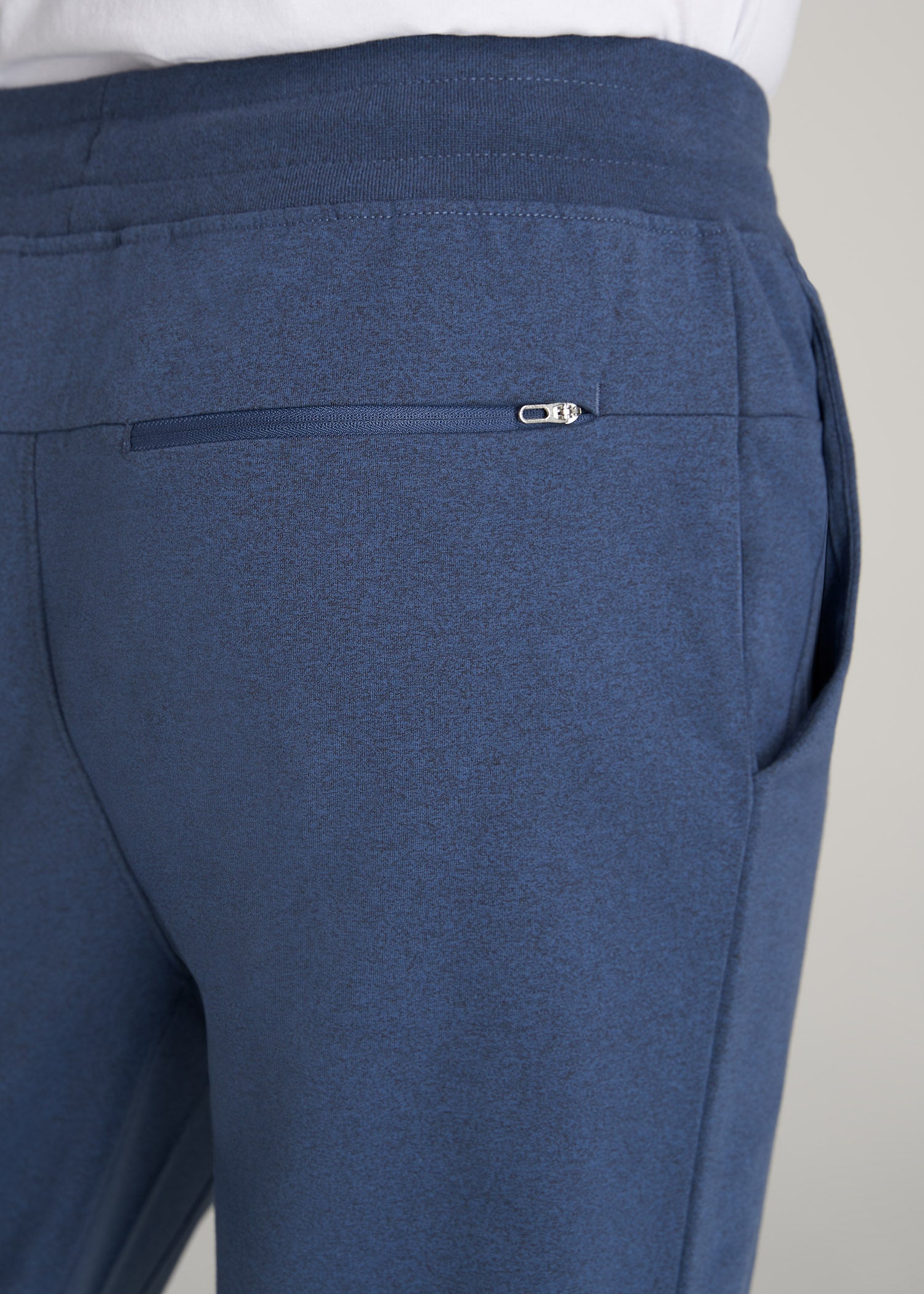       American-Tall-Men-Performance-Tapered-French-Terry-Jogger-Navy-Mix-detail