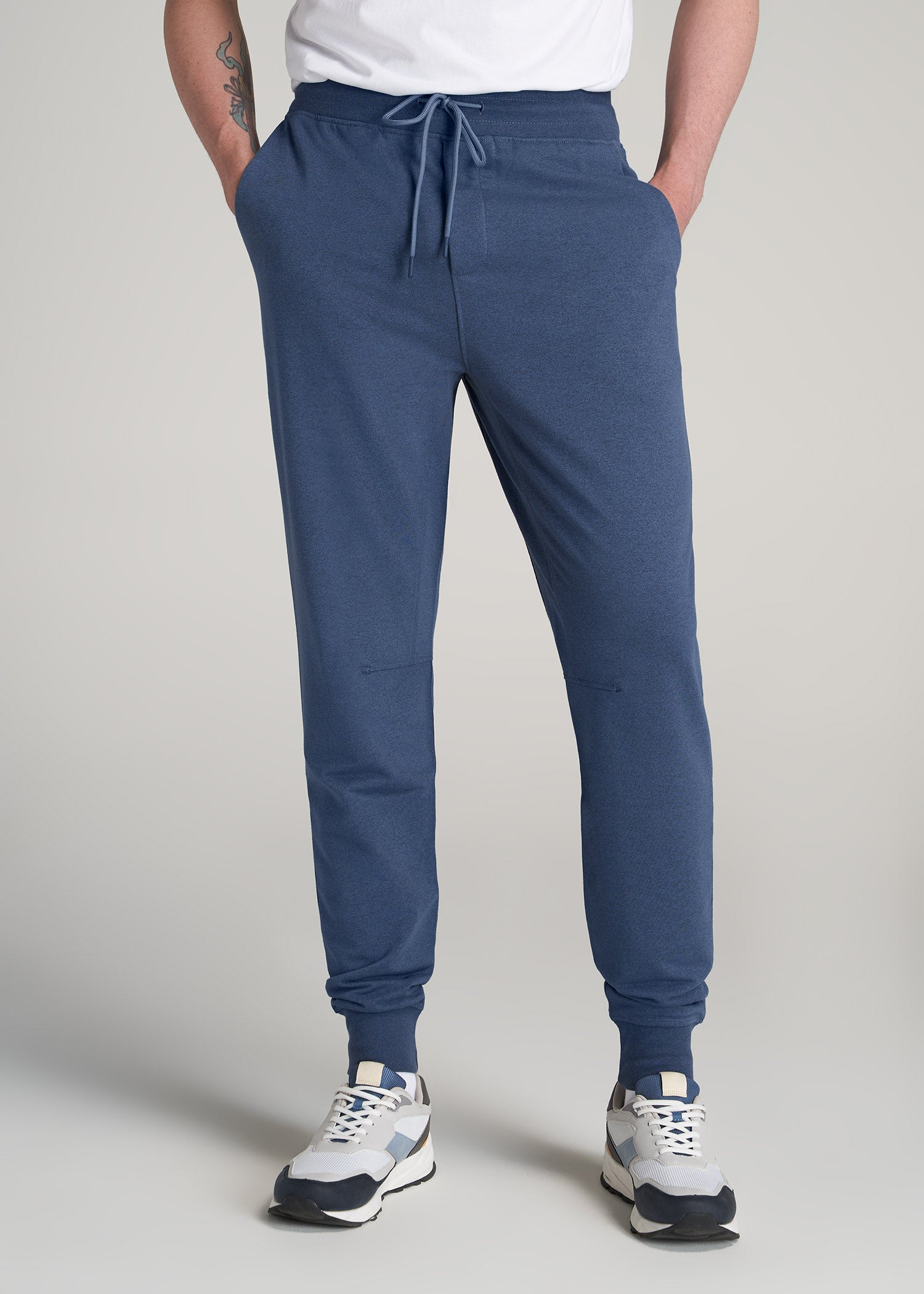       American-Tall-Men-Performance-Tapered-French-Terry-Jogger-Navy-Mix-front