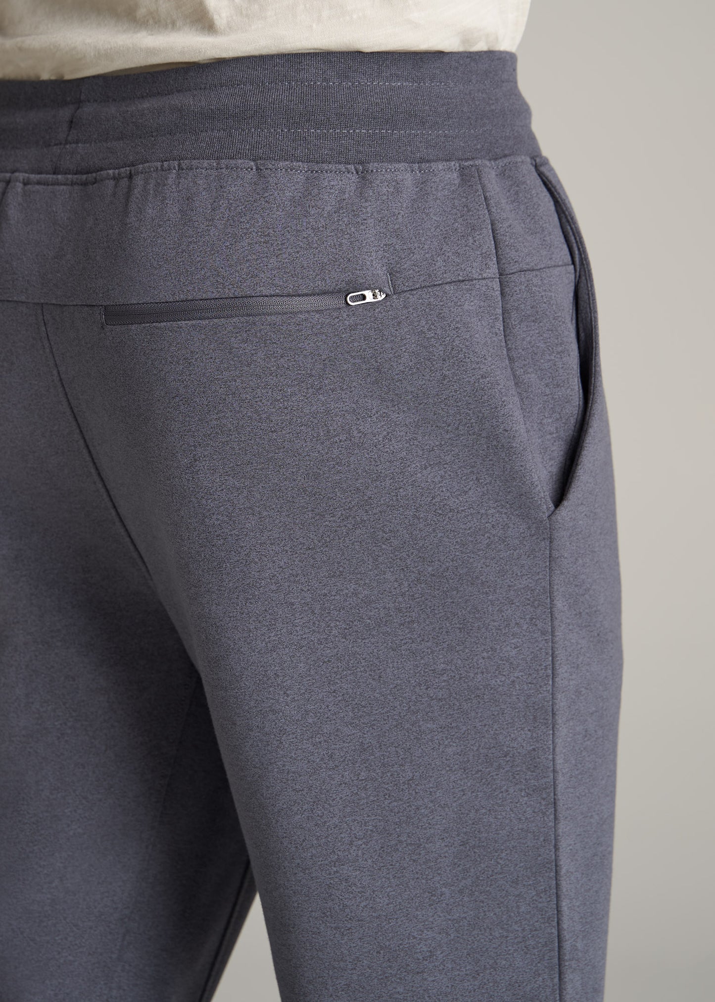     American-Tall-Men-Performance-Tapered-French-Terry-Sweatpants-Charcoal-Mix-detail