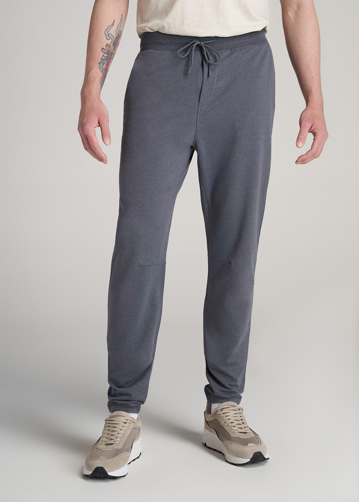       American-Tall-Men-Performance-Tapered-French-Terry-Sweatpants-Charcoal-Mix-front