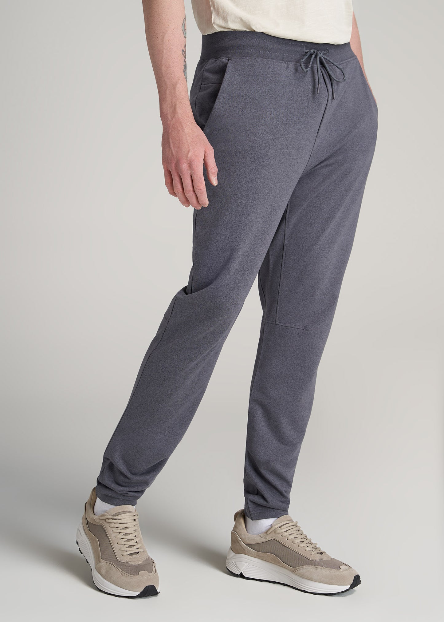       American-Tall-Men-Performance-Tapered-French-Terry-Sweatpants-Charcoal-Mix-side
