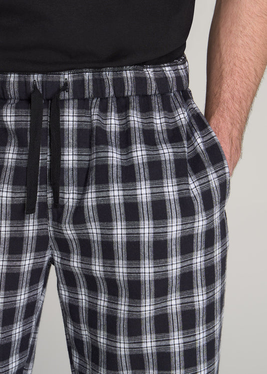 American-Tall-Men-Plaid-Pajama-Pants-White-Black-Plaid-detail