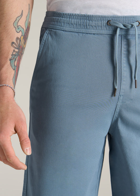 American-Tall-Men-Pull-On-Stretch-Twill-Shorts-Chambray-detail