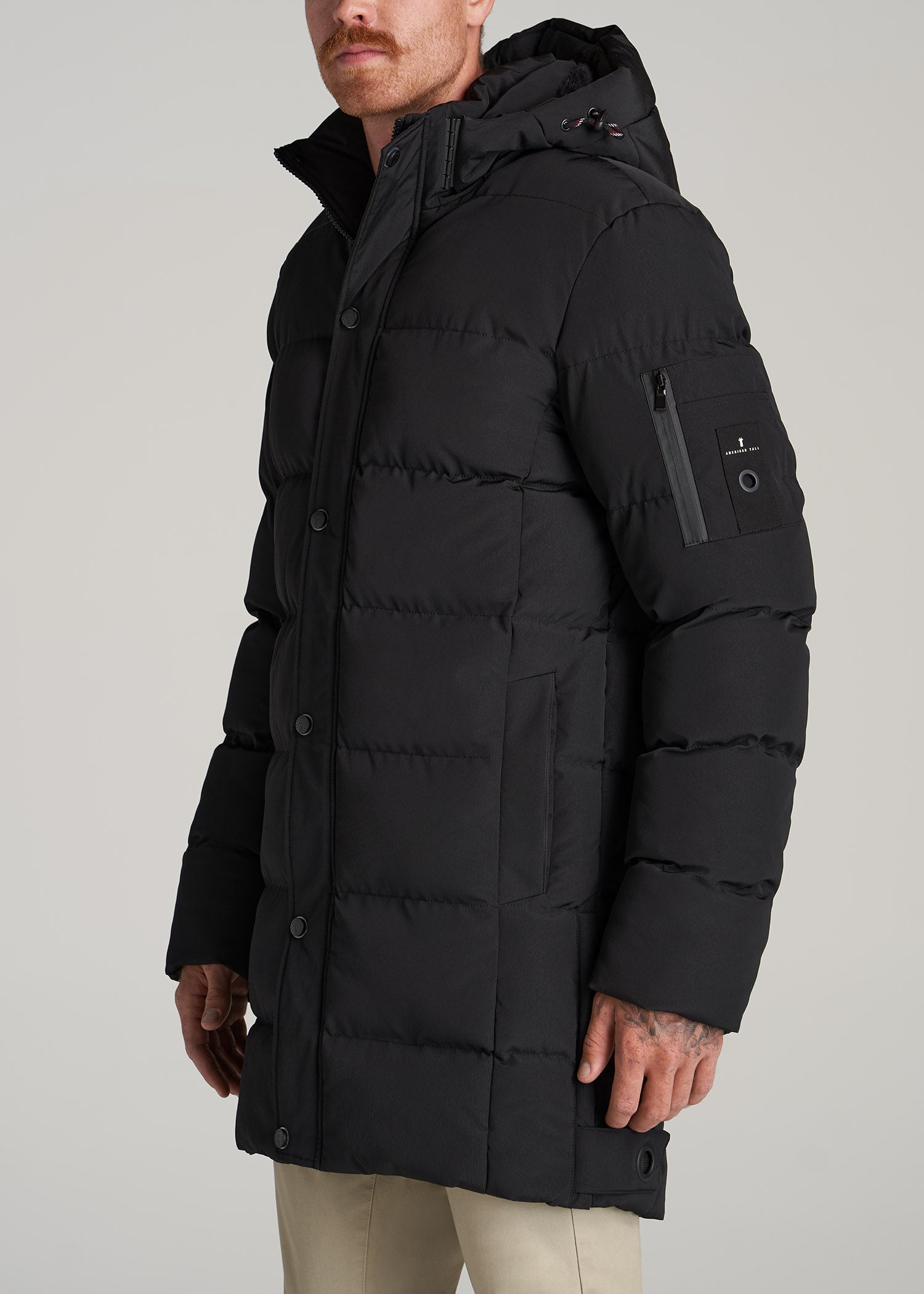       American-Tall-Men-Quilted-Long-Parka-Black-side