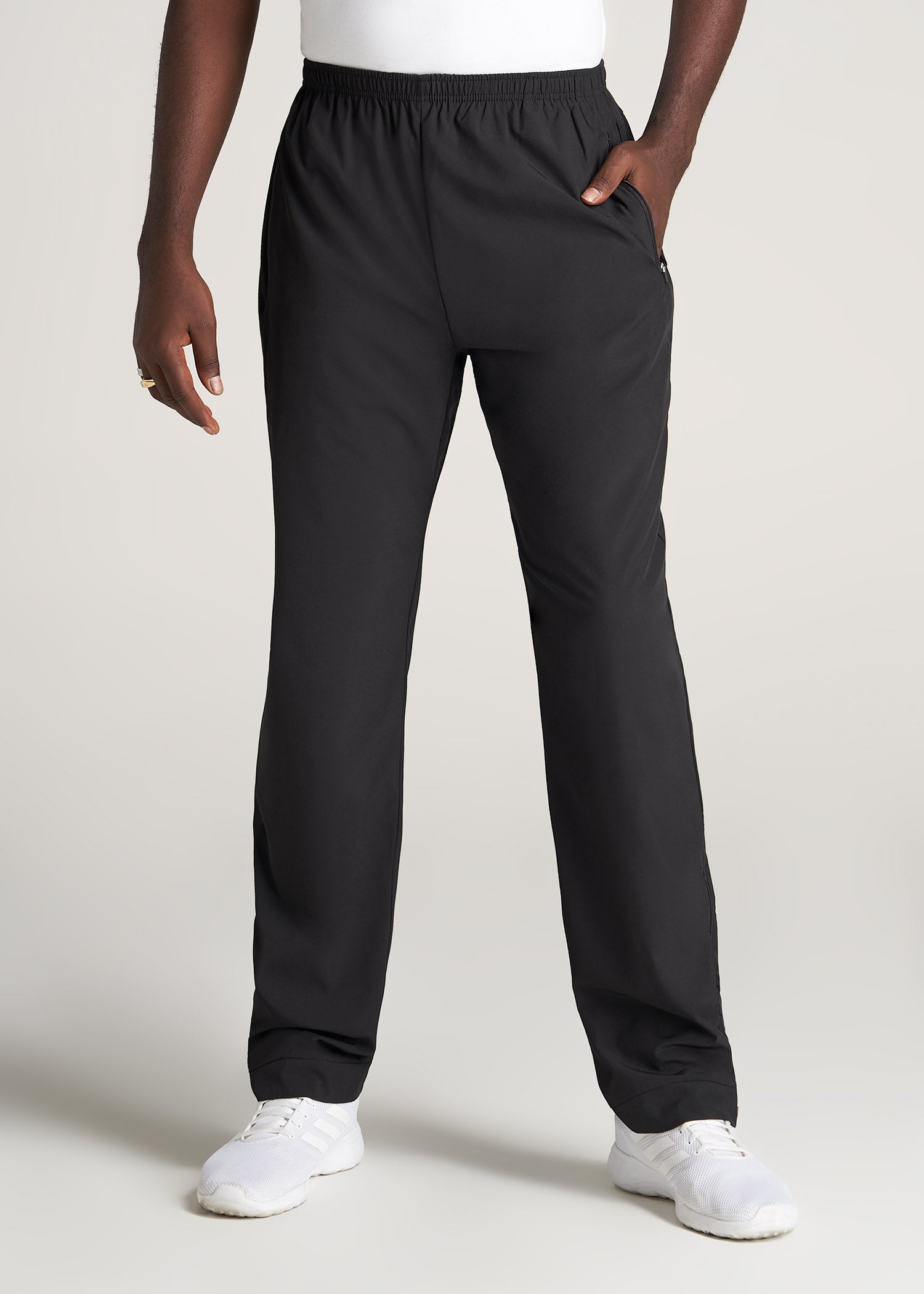    American-Tall-Men-RelaxedFit-LightWeight-AthleticPant-Black-front