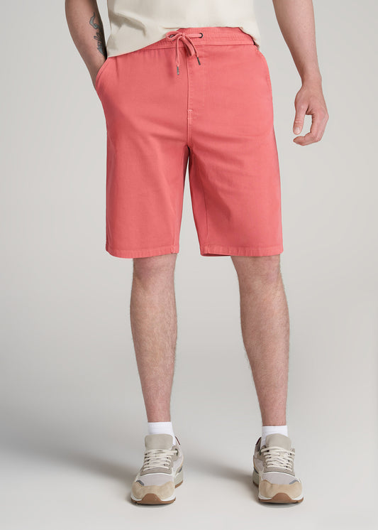     American-Tall-Men-Stretch-Twill-Pull-On-Shorts-Canyon-Red-front
