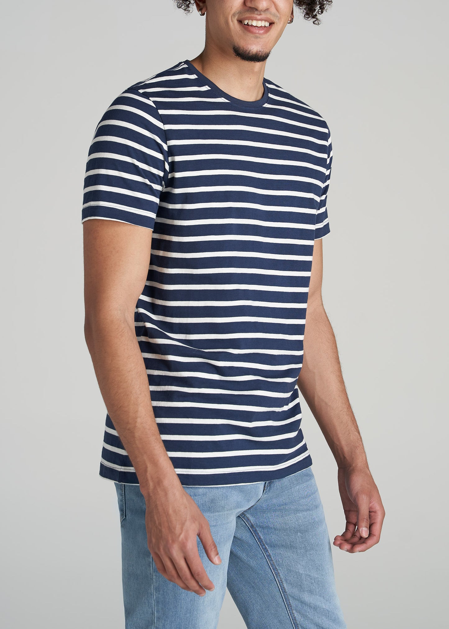       American-Tall-Men-Striped-Tee-Navy-White-Stripe-side