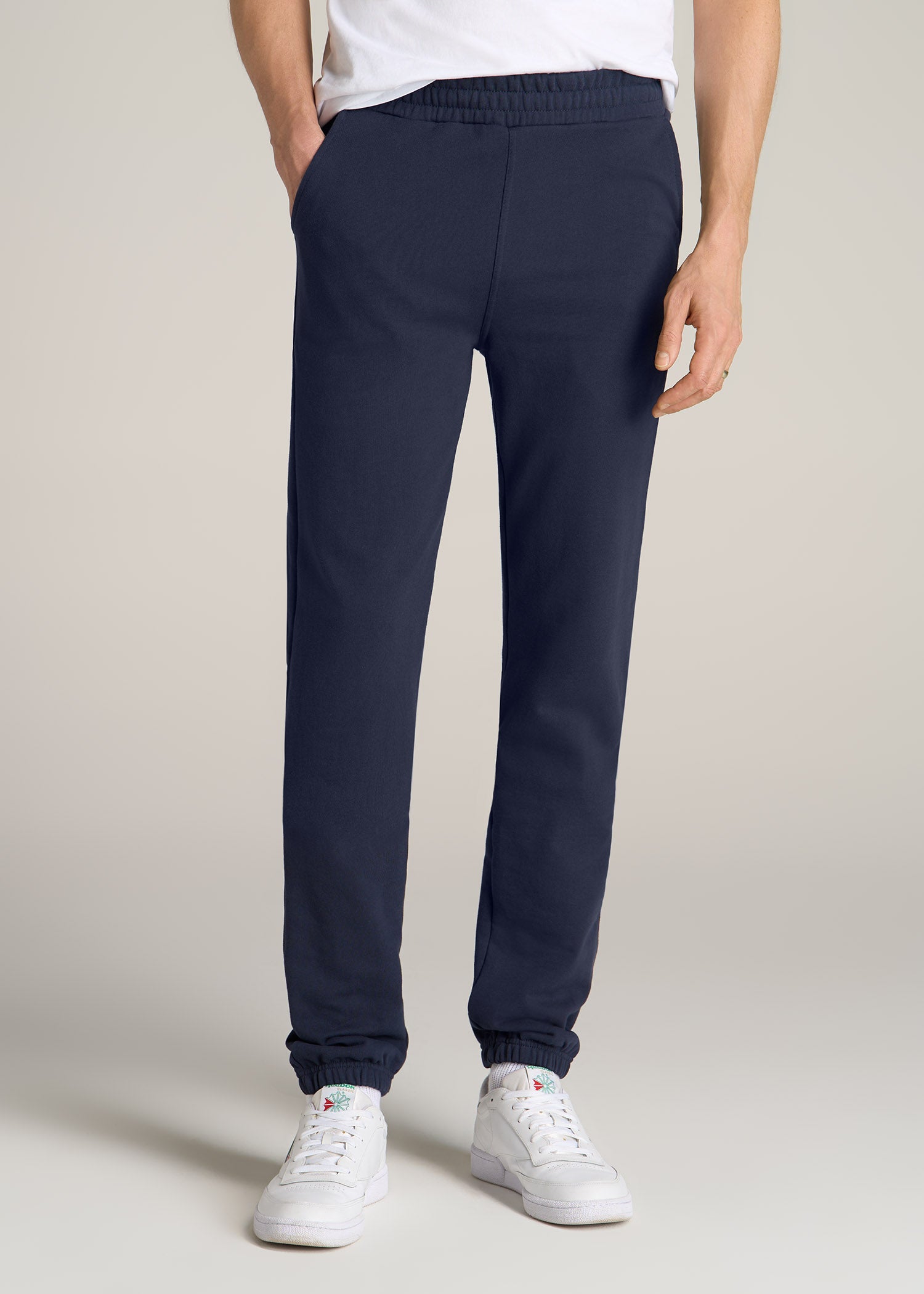 American-Tall-Men-Wearever-French-Terry-Sweatpants-Navy-front