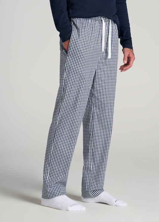       American-Tall-Men-Woven-Pajama-Dark-Blue-Gingham-side