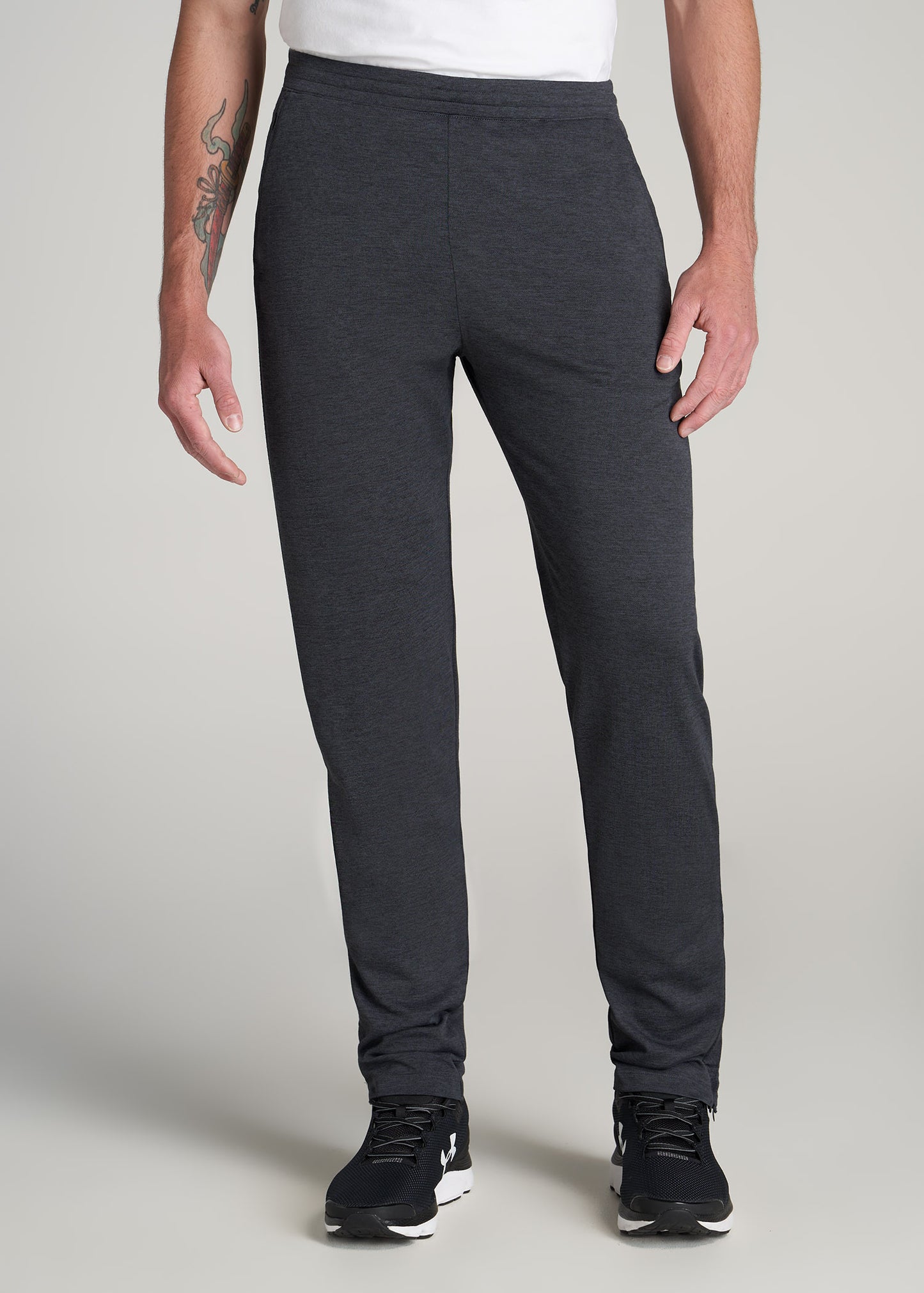     American-Tall-Men-Zip-Bottom-Performance-Pant-Charcoal-Mix-front