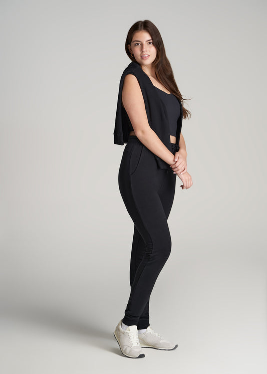         American-Tall-Women-Baby-FrenchTerry-Jogger-Black-full