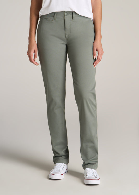 American-Tall-Women-Chino-Pants-Wreath-Green-front