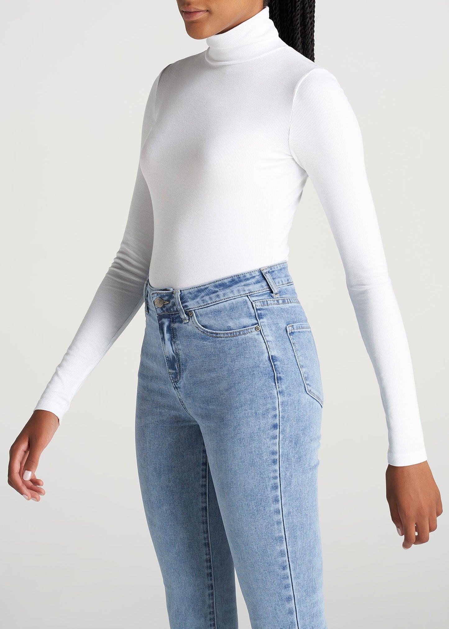 American-Tall-Women-Fitted-LongSleeve-Ribbed-TurtleNeck-White-side