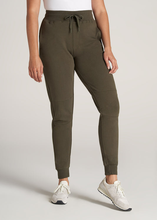    American-Tall-Women-FrenchTerry-Jogger-FernGreen-front