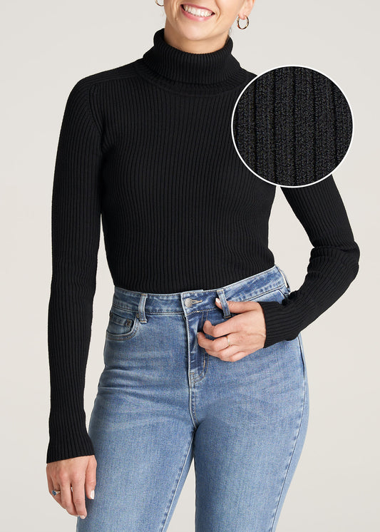 American-Tall-Women-HeavyRib-Turtleneck-Sweater-Black-front
