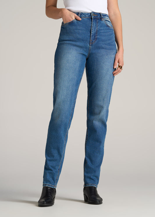       American-Tall-Women-Jada-Mom-Jeans-Authentic-Blue-front
