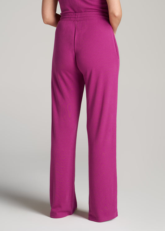       American-Tall-Women-Open-Bottom-Waffle-Lounge-Pant-Pink-Orchid-back