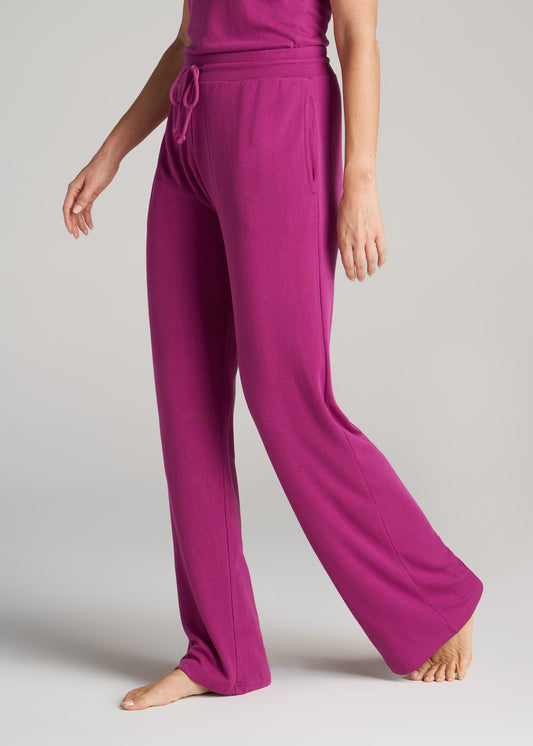       American-Tall-Women-Open-Bottom-Waffle-Lounge-Pant-Pink-Orchid-side