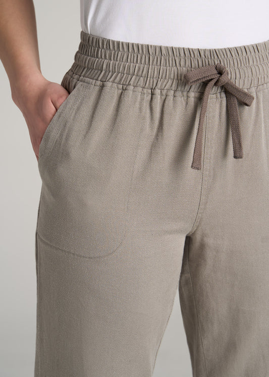    American-Tall-Women-Patch-Pocket-Twill-Pants-Taupe-Grey-detail