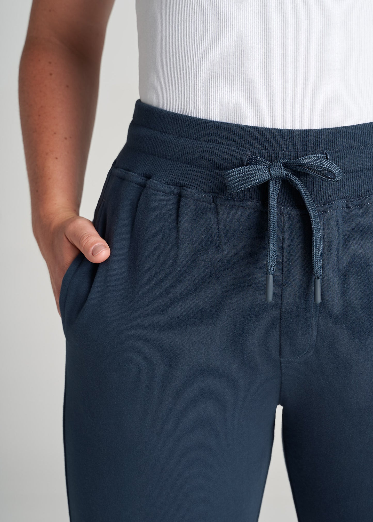 American-Tall-Women-Tall-FrenchTerry-Jogger-BrightNavy-detail