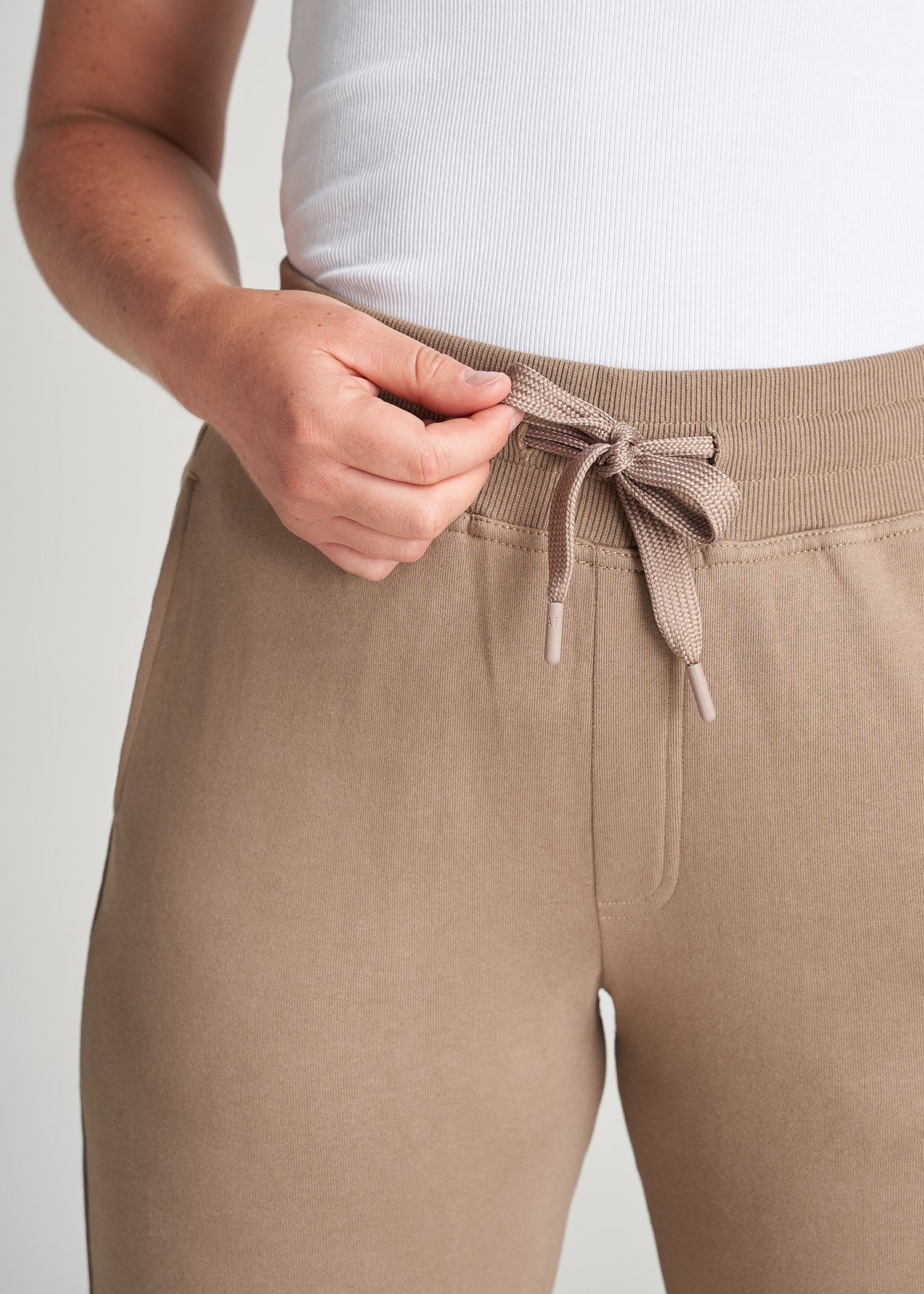 American-Tall-Women-Tall-FrenchTerry-Jogger-Latte-detail