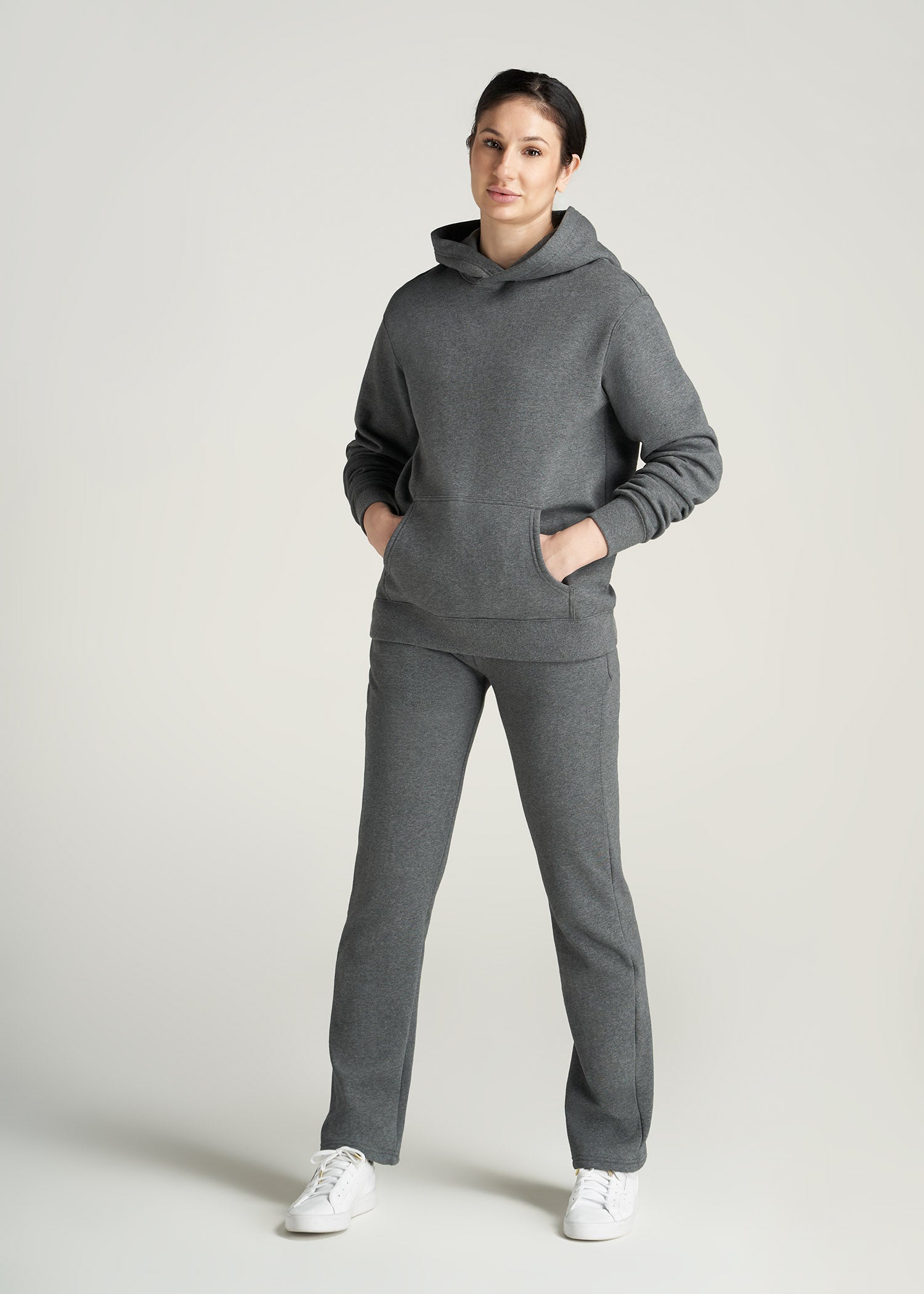    American-Tall-Women-WKND-Fleece-OpenBottom-Sweatpants-CharcoalMix-full