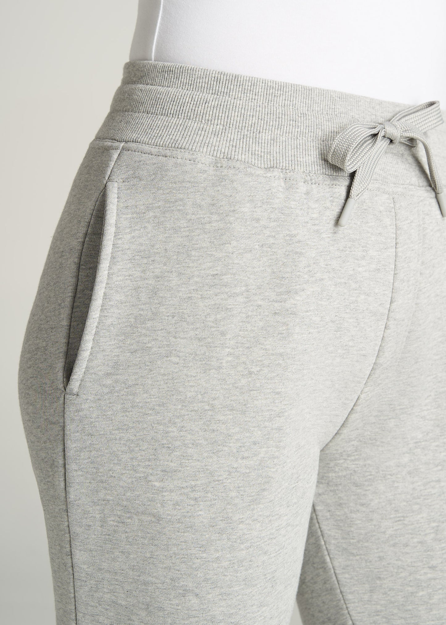    American-Tall-Women-WKND-Fleece-OpenBottom-Sweatpants-GreyMix-detail