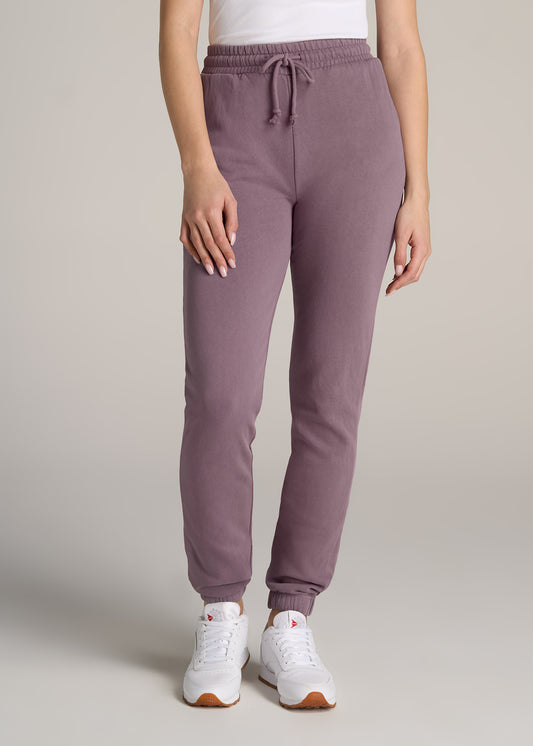       American-Tall-Women-Wearever-SLIM-High-Waisted-Garment-Dye-Sweatpants-Smoked-Mauve-front