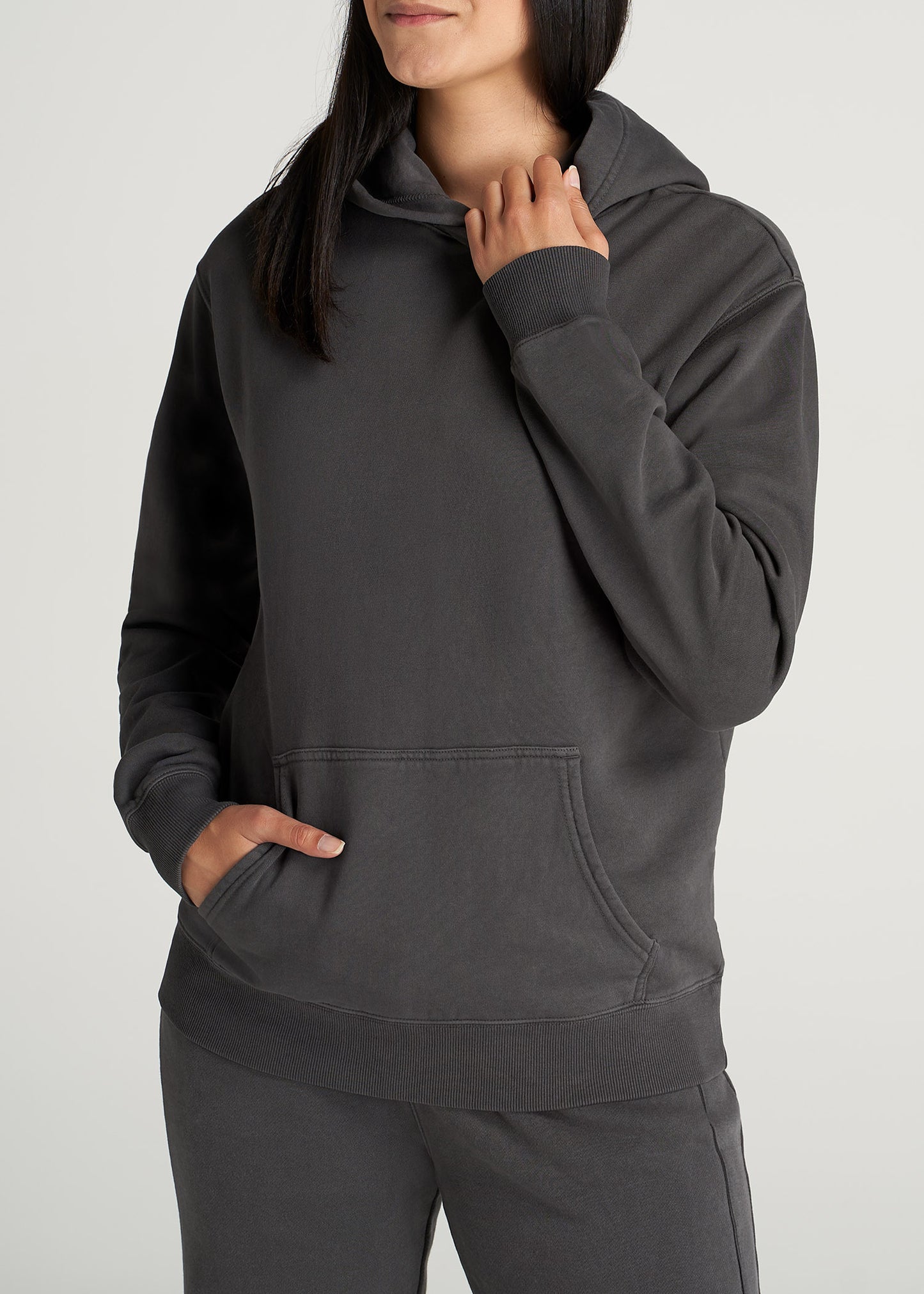 American-Tall-Women-Womens-8020-GD-WKND-Hoodie-Charcoal-front