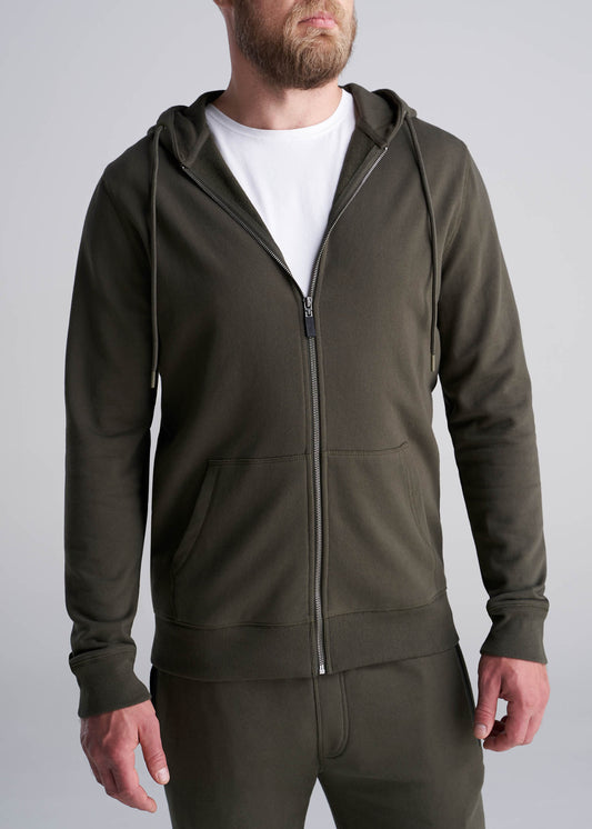 American_Tall_Men_Tall_French_Terry_Zip_Hoodie_CamoGreen-front
