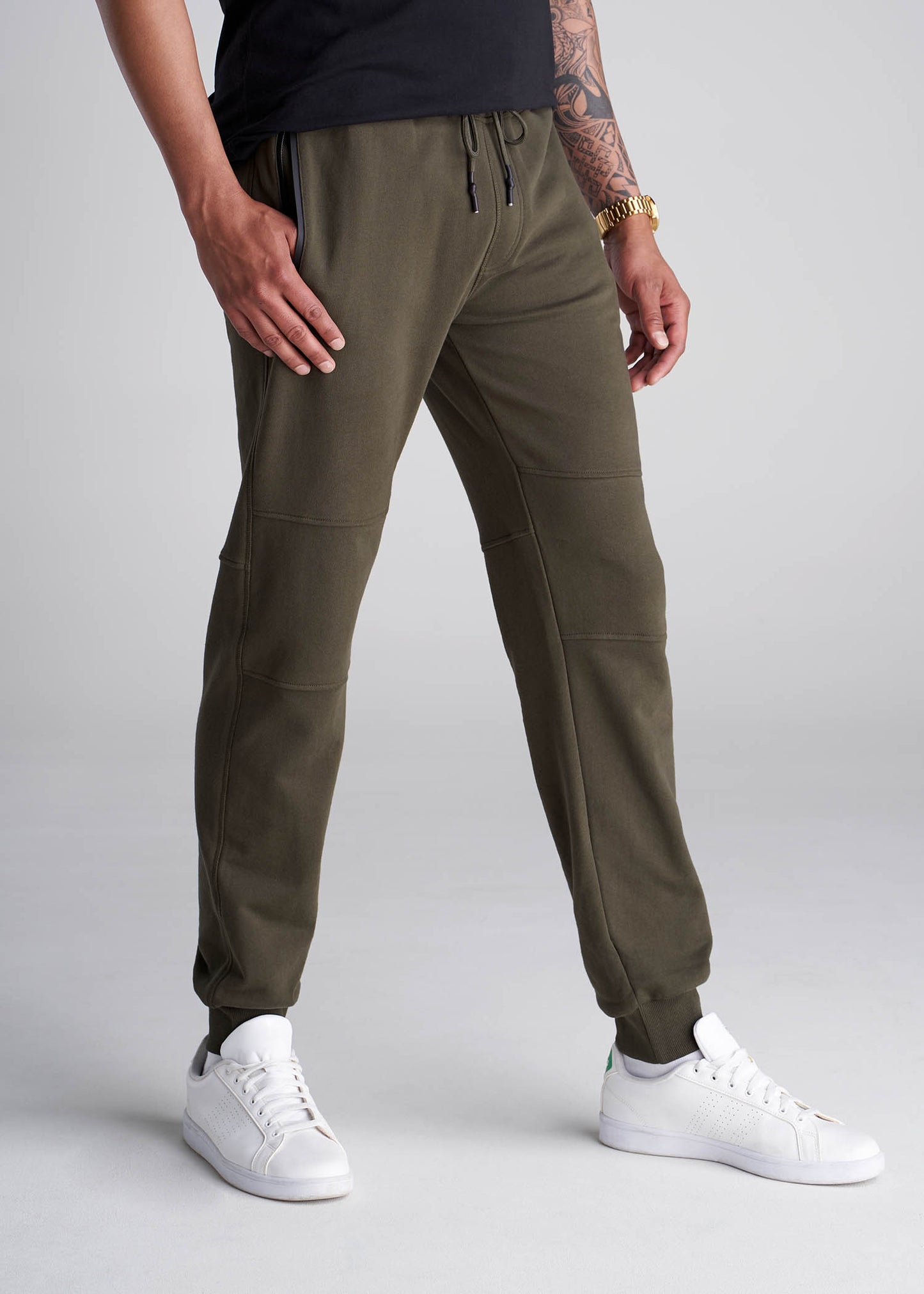 American_Tall_Men_Tall_French_Terry_Zip_Jogger_CamoGreen-Side